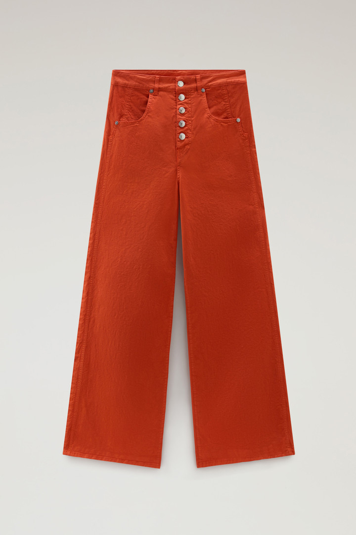 Pantaloni in twill di cotone elasticizzato tinto in capo Arancione photo 4 | Woolrich