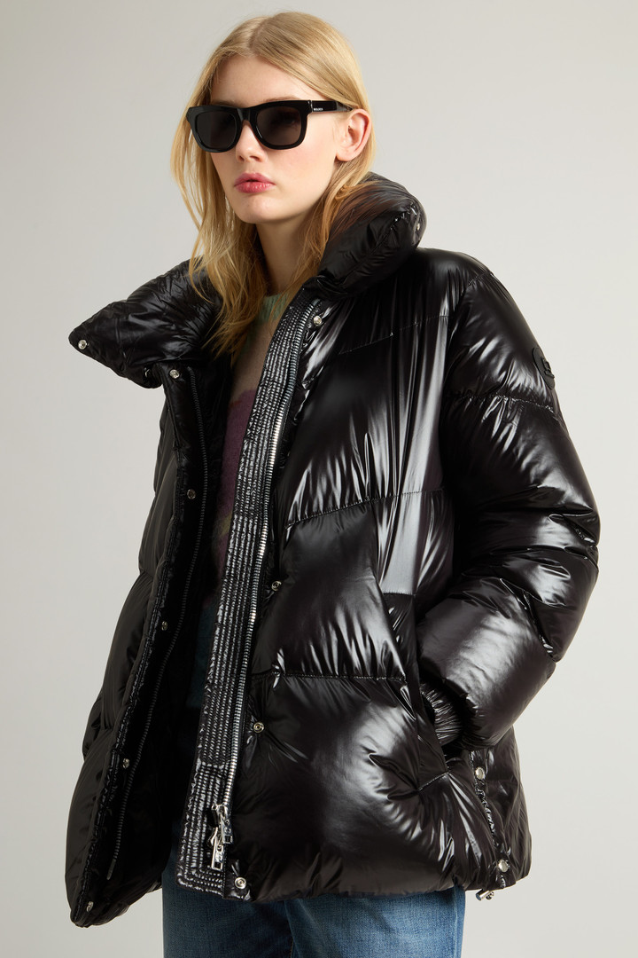 Aliquippa Down Jacket in Glossy Nylon Black photo 4 | Woolrich