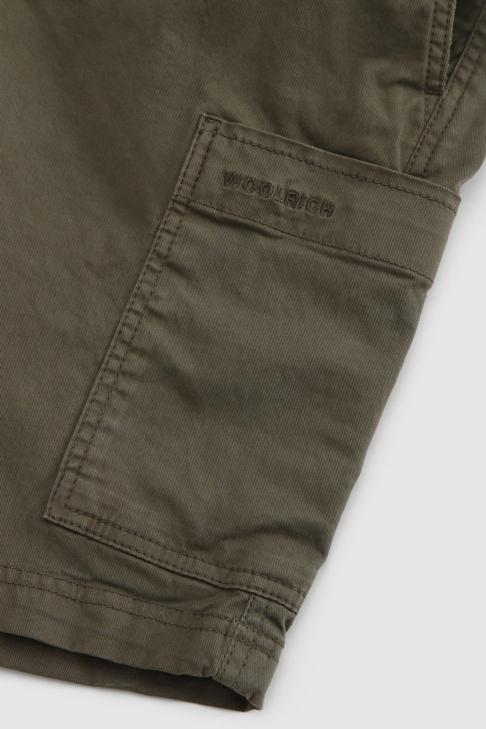 Shorts aus Stretch-Baumwoll-Twill für Jungen Grün photo 5 | Woolrich