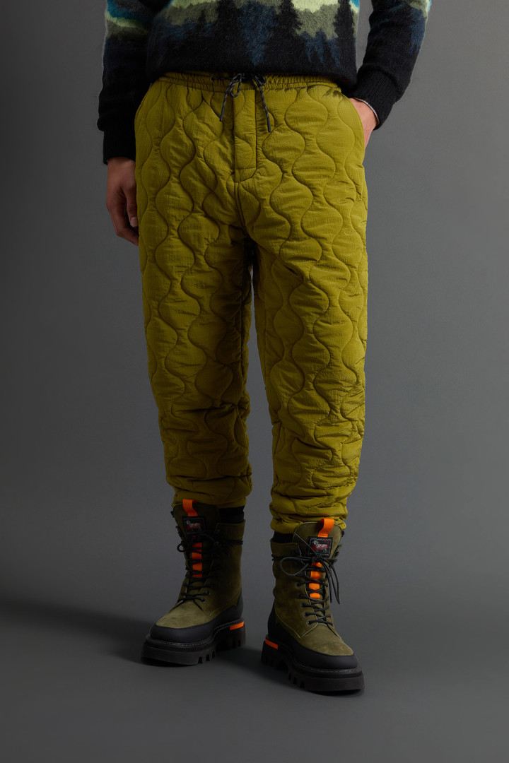 Quilted Pants in Waxed Ripstop Nylon by Todd Snyder Yellow photo 2 | Woolrich