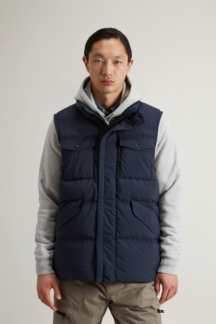 Garment-Dyed Quilted Nylon Vest Blue photo 1 | Woolrich