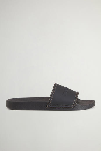 Slide Sandals with Logo Black photo 1 | Woolrich