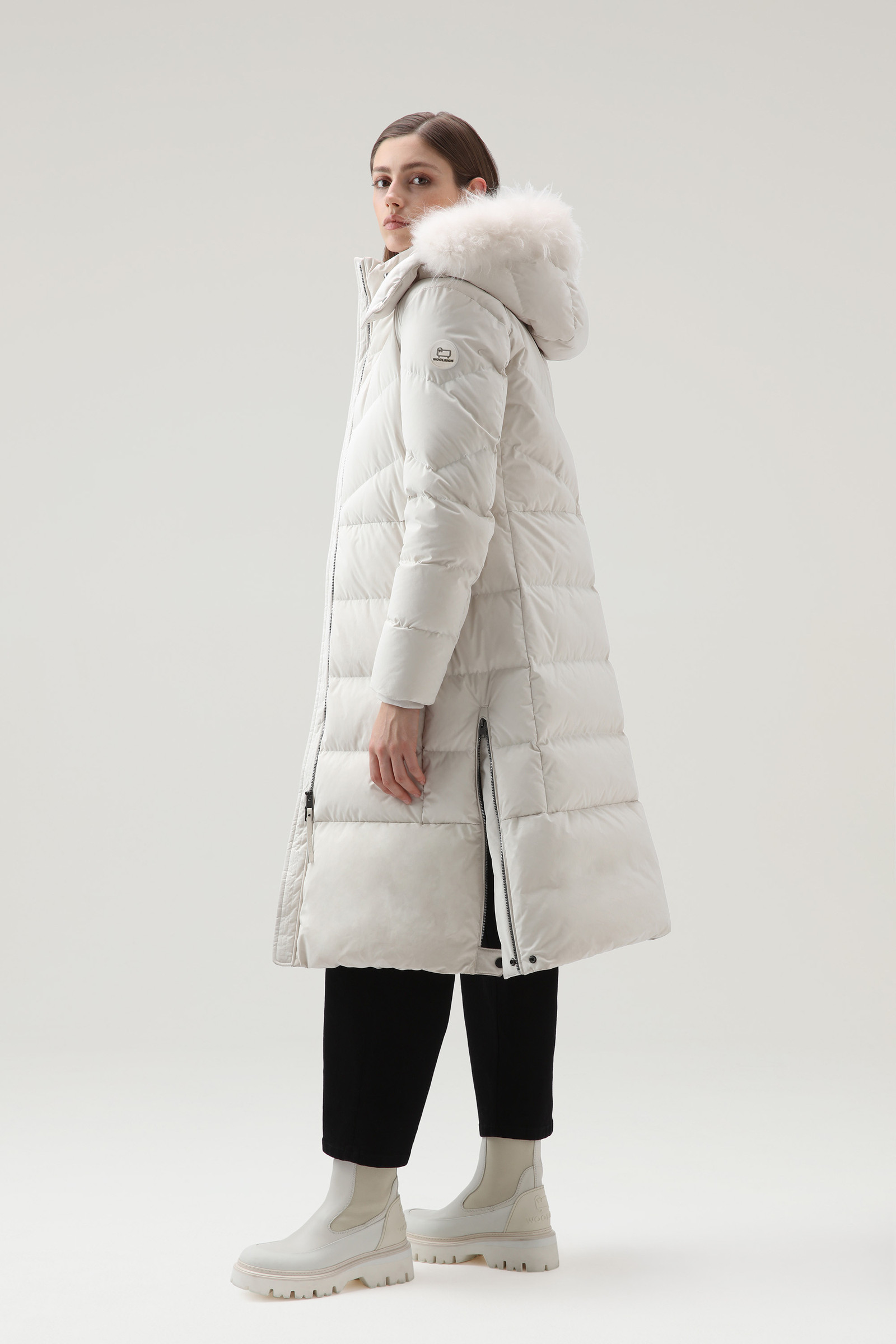 Carley Lange Parka met afneembare capuchon en kasjmierbont wit photo 4 | Woolrich