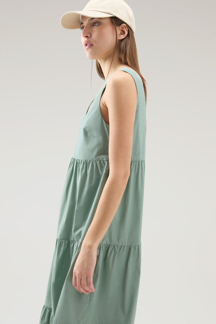 Long Dress in Pure Cotton Poplin Green photo 4 | Woolrich