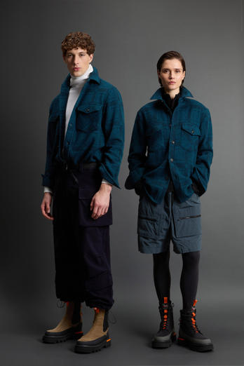 Overshirt mit Karomuster aus reiner Kaschmirwolle by Todd Snyder Blau photo 1 | Woolrich
