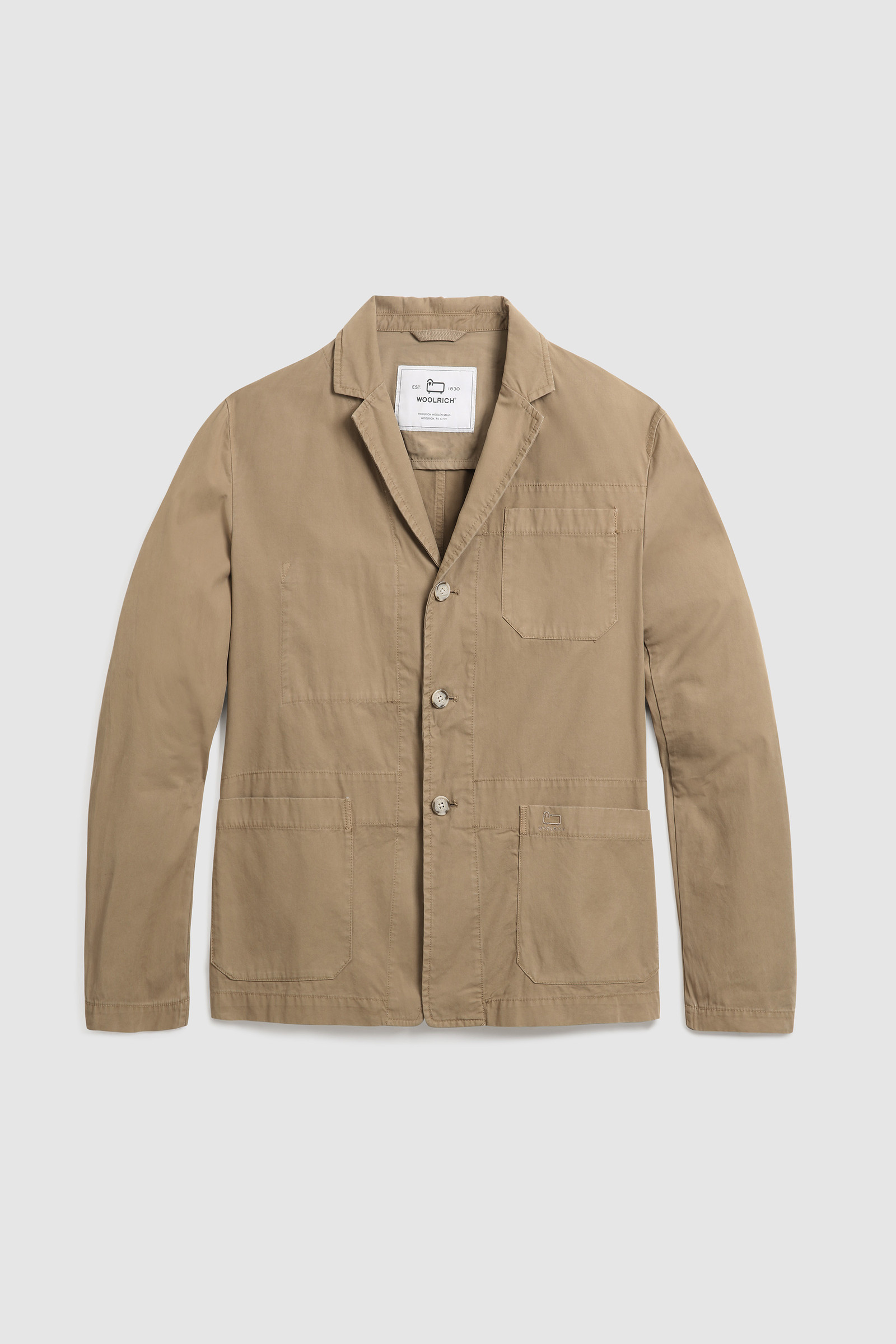 Crew Blazer in Garment-Dyed Cotton Beige photo 4 | Woolrich