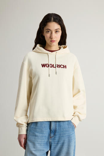 Kapuzenpullover aus reiner Baumwolle Weiß | Woolrich