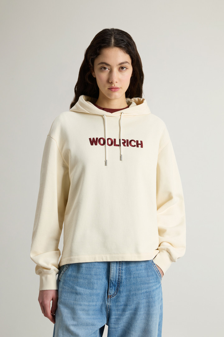 Woolrich Woman Pure Cotton Hoodie White Size L