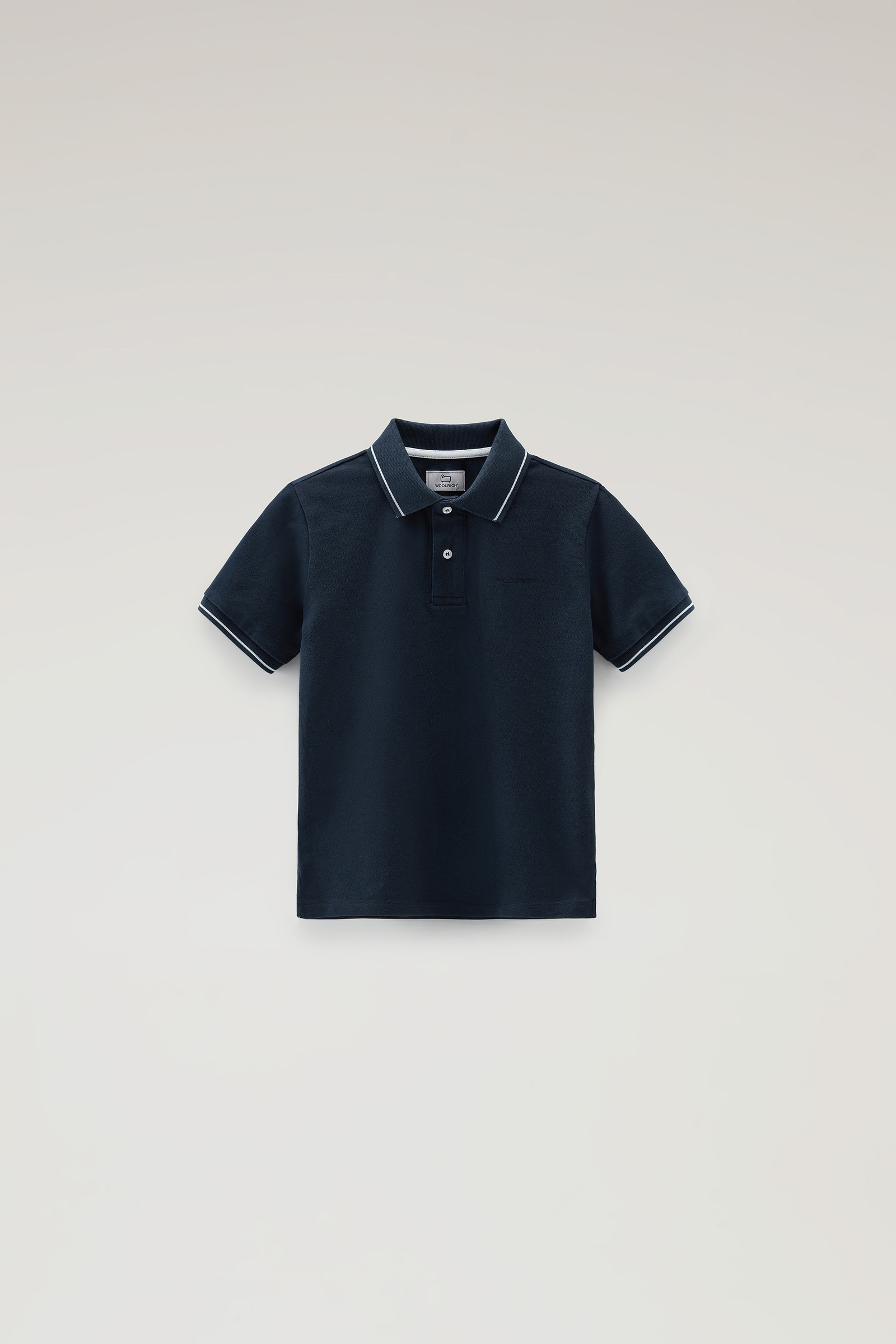 Boys' Monterey Polo in Stretch Cotton Piquet Blue | Woolrich