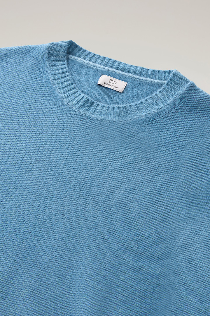 Garment-dyed Crewneck in Pure Virgin Wool Blue photo 6 | Woolrich