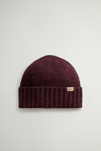 Berretto in pura lana mouliné Rosso | Woolrich