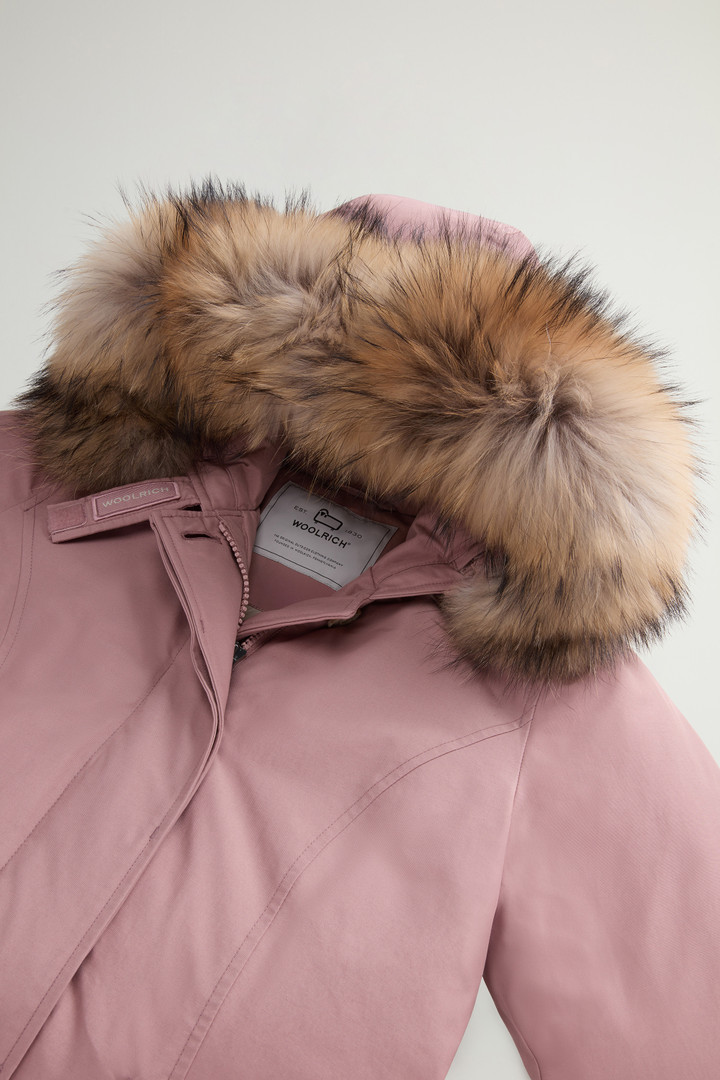 Arctic Parka in Ramar Cloth with Detachable Fur Trim Pink photo 7 | Woolrich