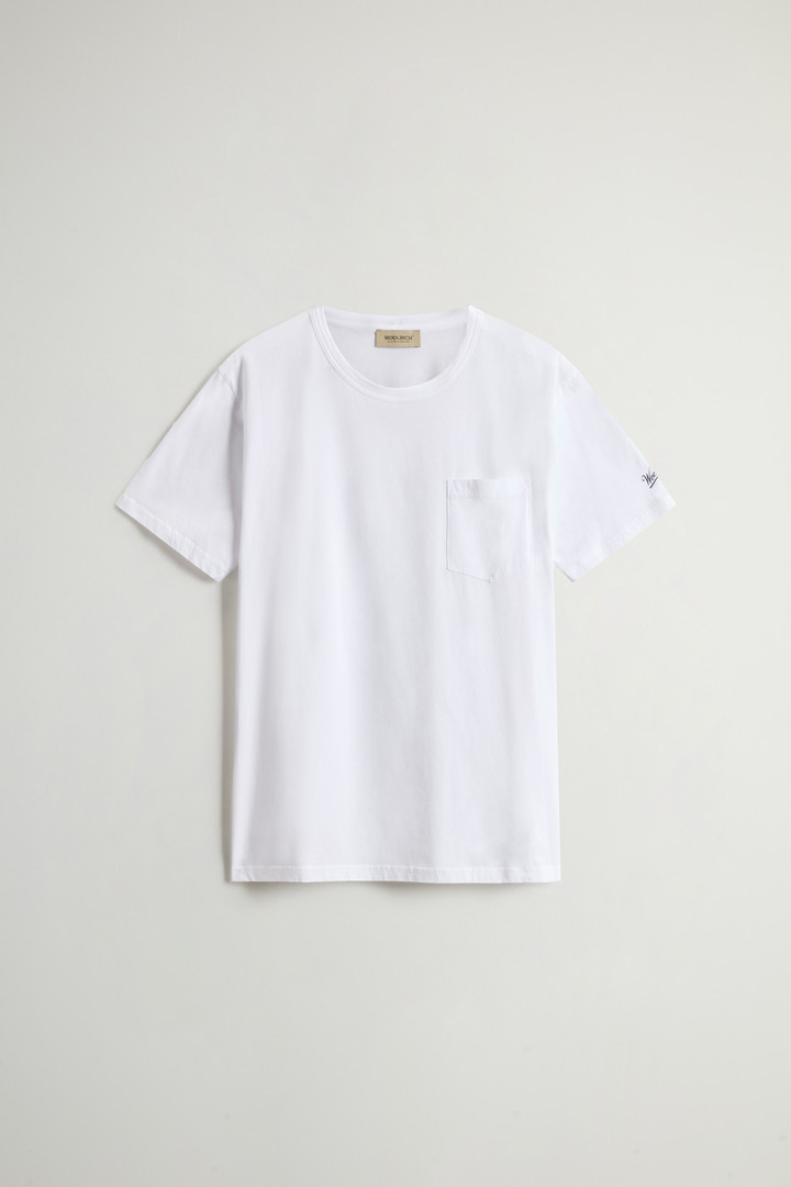 LOGO POCKET T-SHIRT White photo 5 | Woolrich