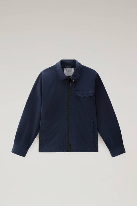 Garment-Dyed Overshirt in Pure Cotton Blue photo 2 | Woolrich