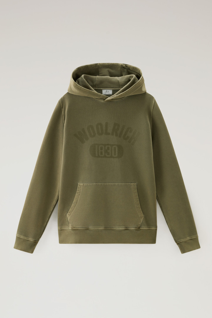 1830 Pure Cotton Hoodie Green photo 5 | Woolrich
