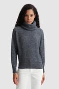 Stretch Turtleneck Sweater in wool blend