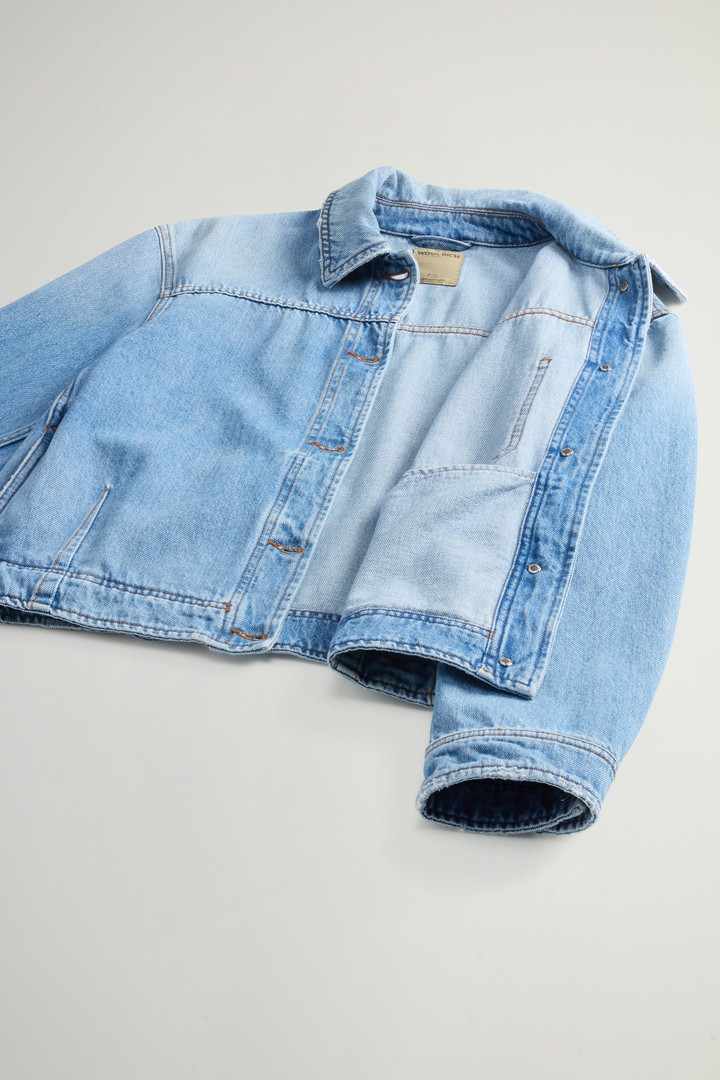 Overshirt in Pure Cotton Denim Blue photo 9 | Woolrich