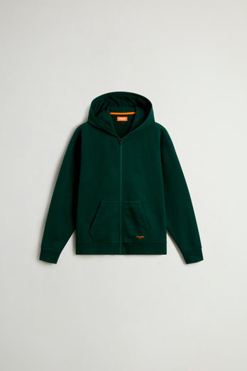 Kapuzenjacke aus gebürsteter reiner Baumwolle für Jungen Grün | Woolrich