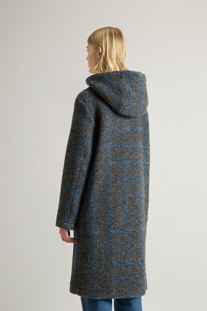 Gentry Long Check Coat with Hood Gray photo 3 | Woolrich