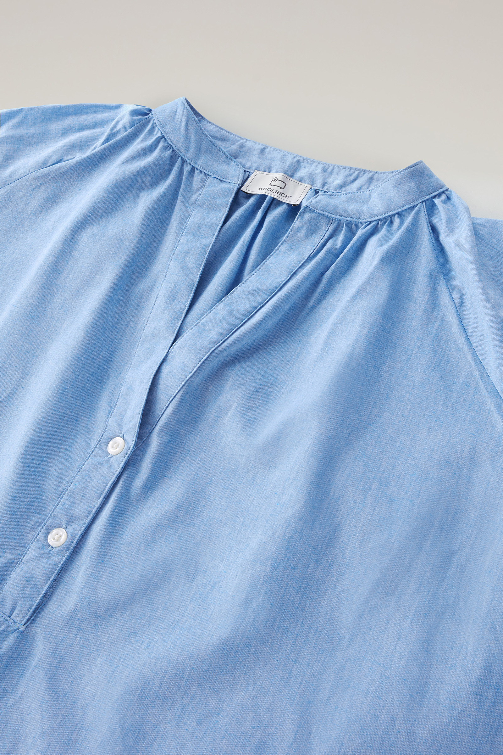 Blusa in chambray di puro cotone blu photo 6 | Woolrich