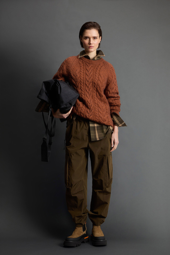 Pullover mit Rundhalsausschnitt aus Baumwoll-Woll-Mischung by Todd Snyder Braun photo 4 | Woolrich