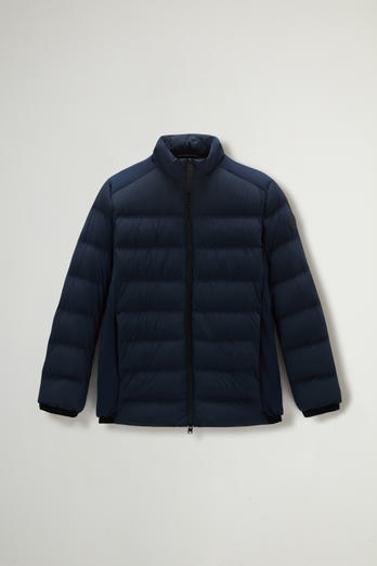 Bering Down Jacket in Stretch Nylon Blue photo 1 | Woolrich
