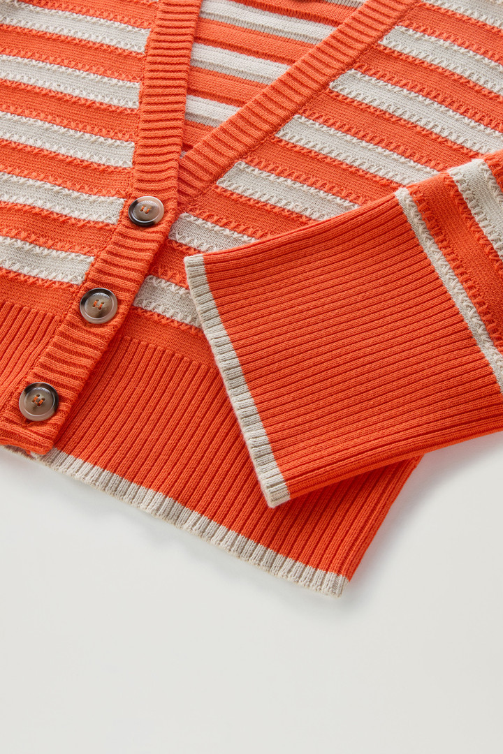 Cardigan en pur coton avec boutons Orange photo 7 | Woolrich