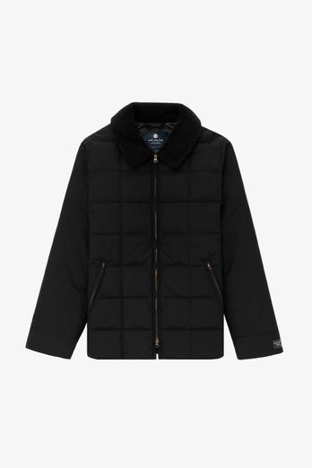 Quilted Jacket in Ramar Cloth with Sherpa Shirt Collar - Aimé Leon Dore / Woolrich Black photo 1 | Woolrich