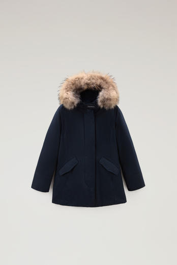 Girls' Arctic Parka with Detachable Fur Trim Blue | Woolrich