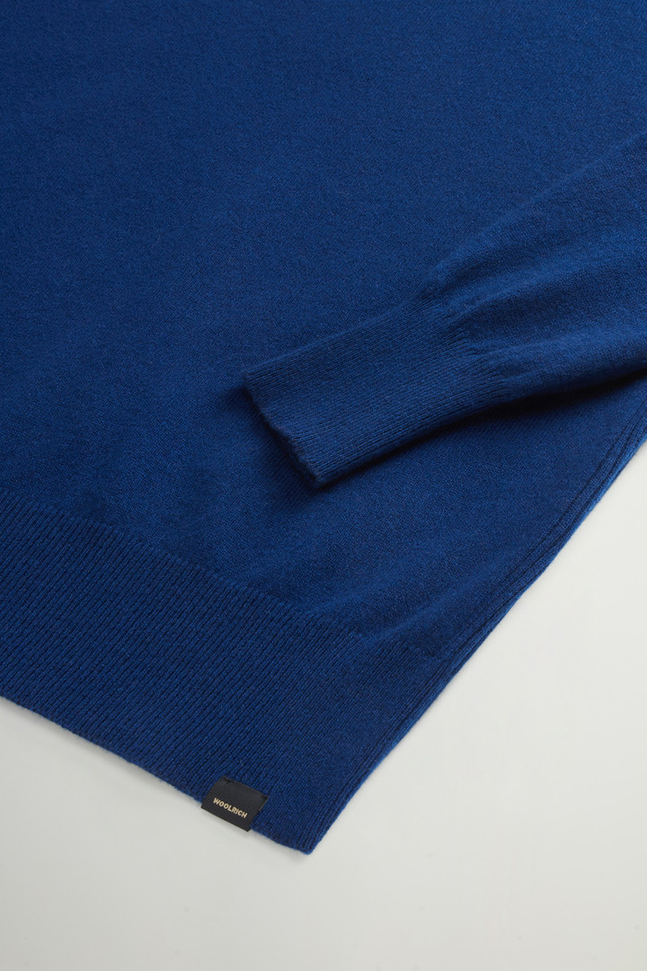 Pure Cashmere Sweater with High Neck Blue photo 7 | Woolrich