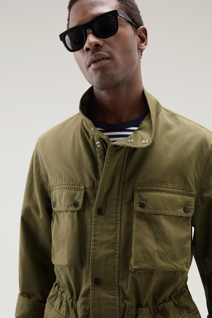 Field Jacket in Cotton-Linen Blend Green photo 4 | Woolrich