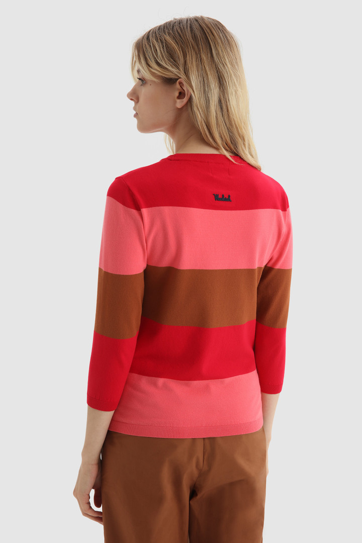 Jersey de cuello redondo con manga 3/4 rojo photo 3 | Woolrich