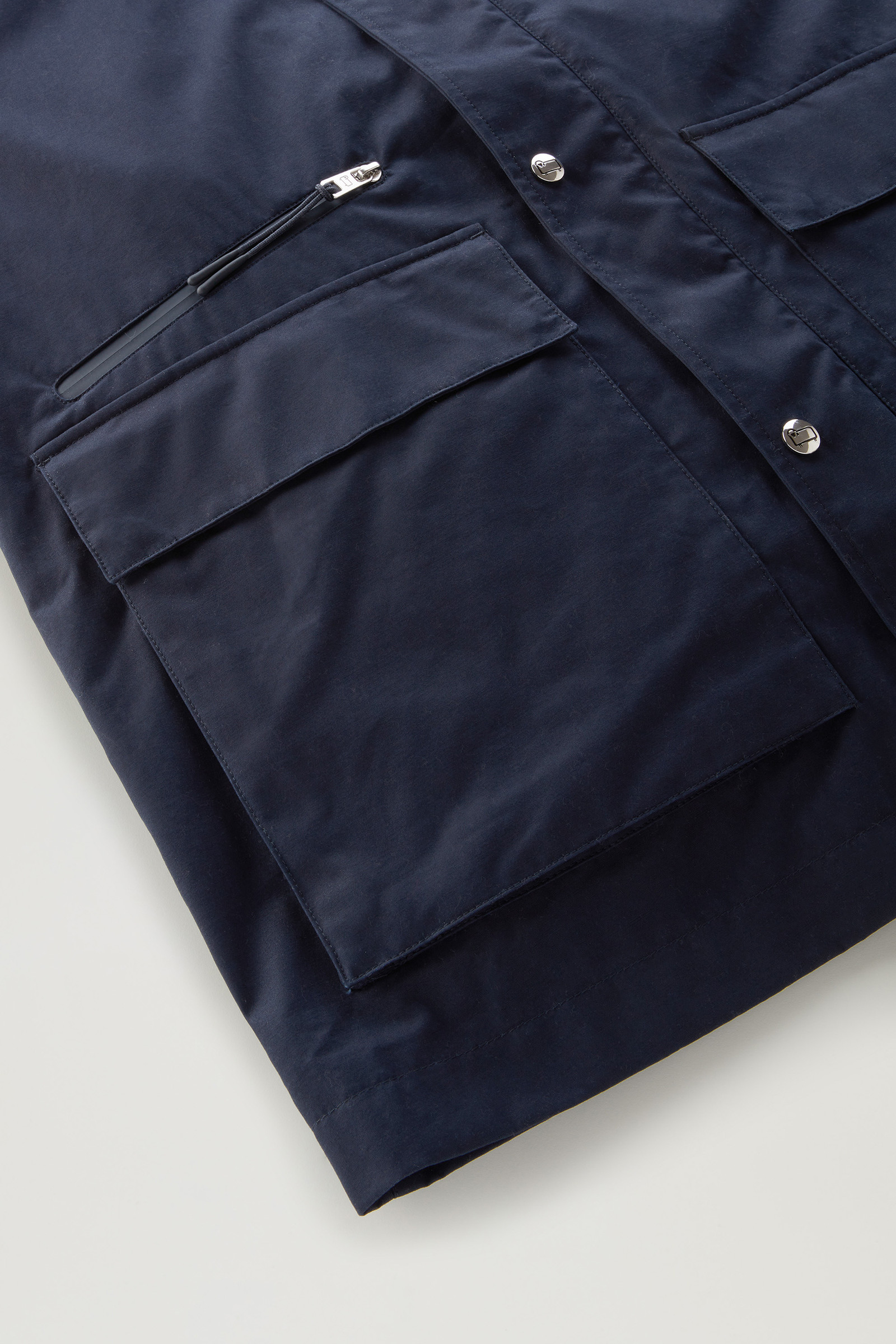 Veste Mountain 3 en 1 en coton Soft Byrd avec gilet matelassé amovible bleu photo 10 | Woolrich