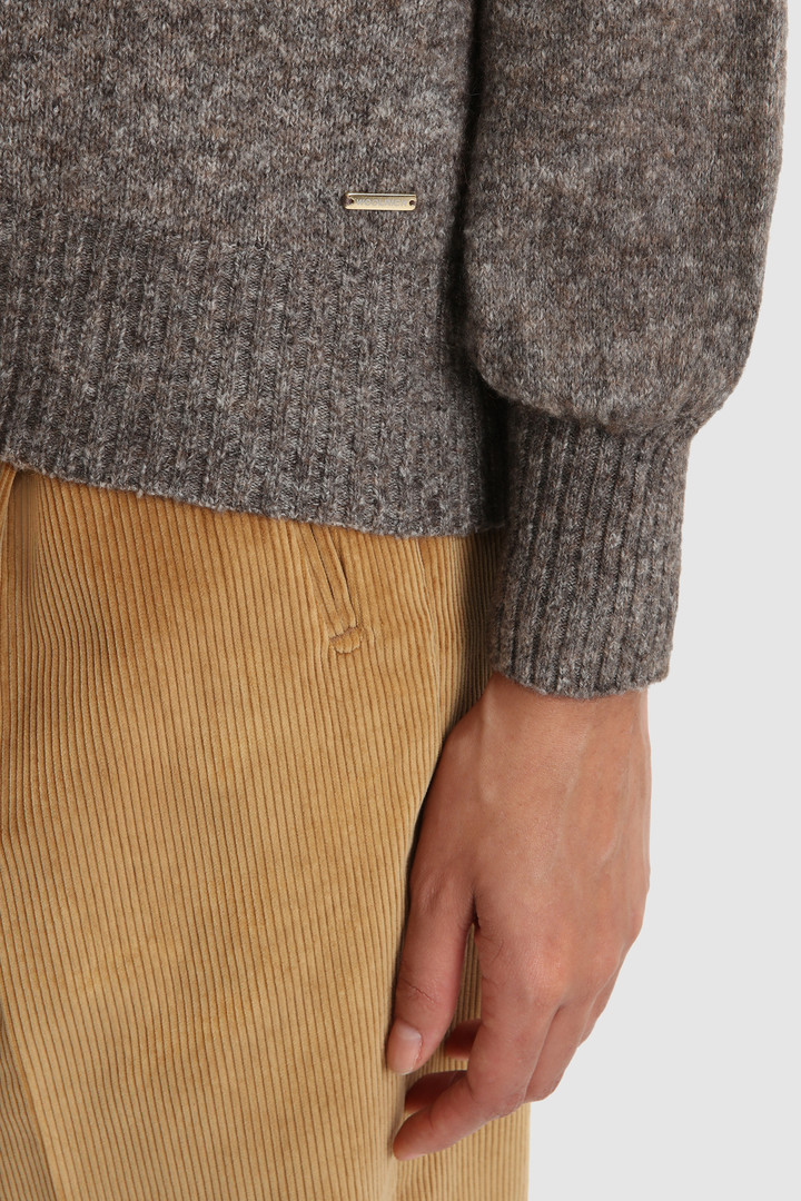 Stretch Henley Sweater in wool blend