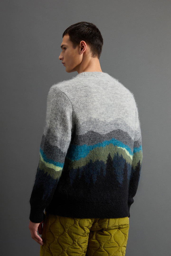 Mohair- and Wool-Blend Crewneck Sweater with Gradient Motif by Todd Snyder Gray photo 3 | Woolrich