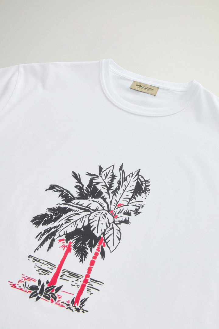 Pure Cotton T-Shirt with Graphic Print White photo 6 | Woolrich