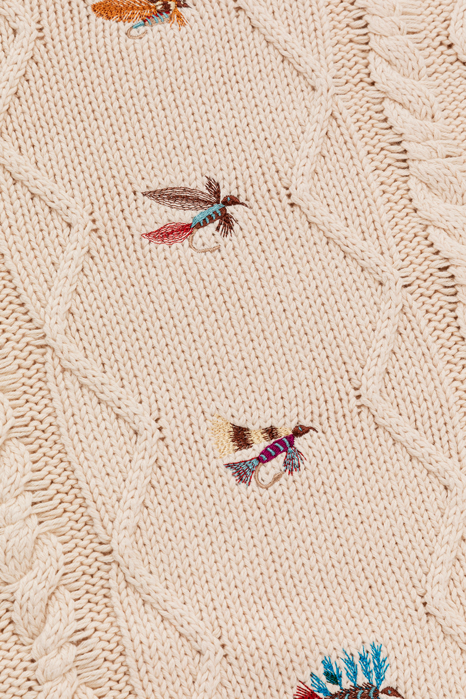 Fly Fishing Crewneck Sweater - Aimé Leon Dore / Woolrich Beige photo 3 | Woolrich
