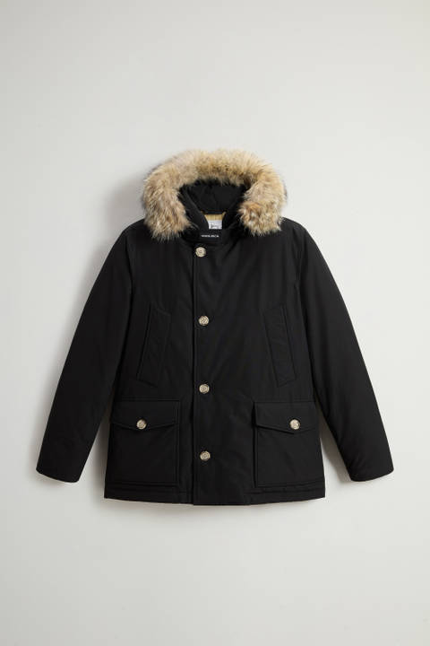Arctic Anorak in Ramar Cloth with Detachable Fur Black photo 2 | Woolrich