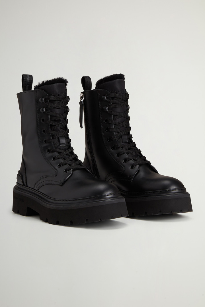 Leather Logger Combat Boots Black photo 2 | Woolrich