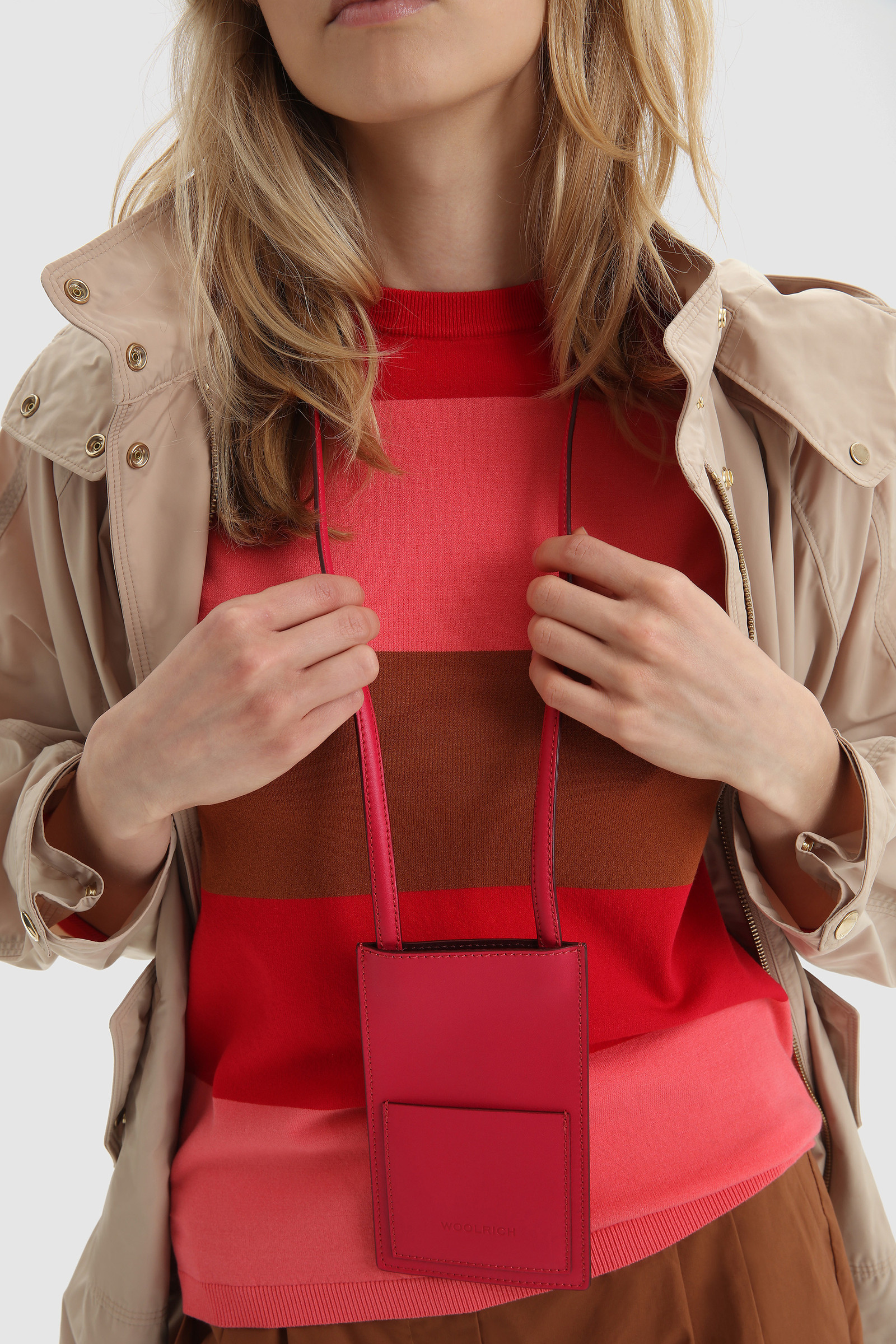 Leather Neck Bag Pink photo 4 | Woolrich
