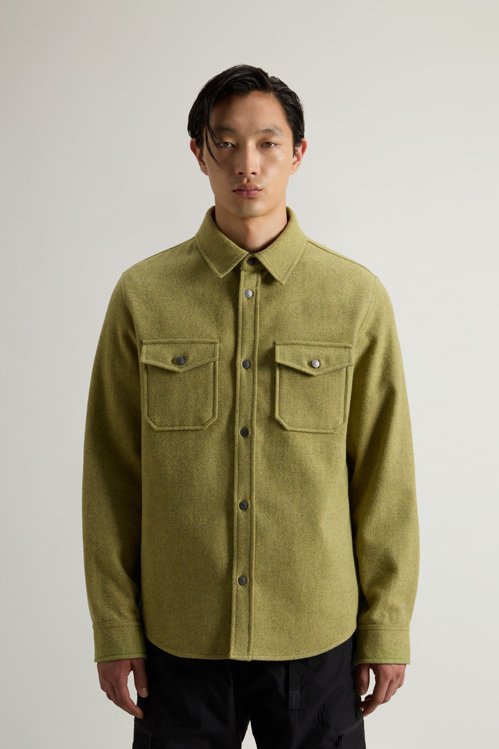 Men's Alaskan Overshirt in Wool Blend green | Woolrich US