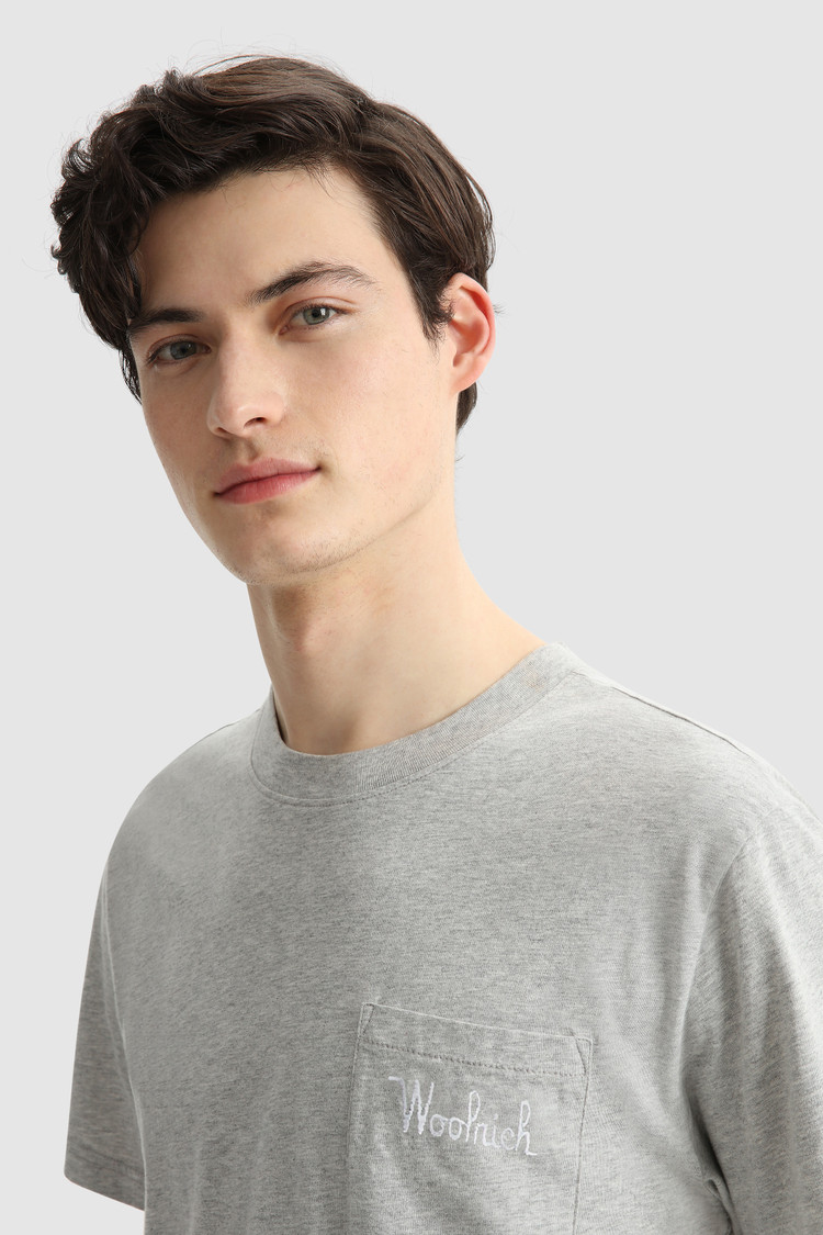 Embossed logo pocket tee