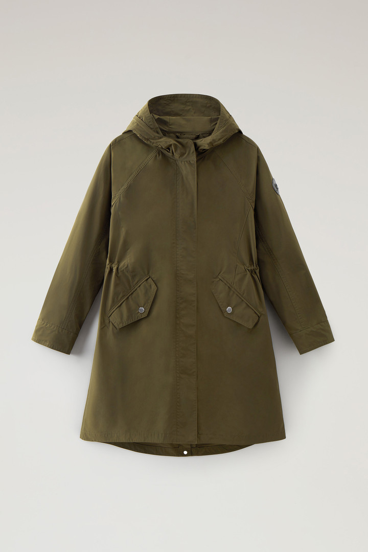 Long Summer Parka in Urban Touch Fabric with Hood Green photo 5 | Woolrich