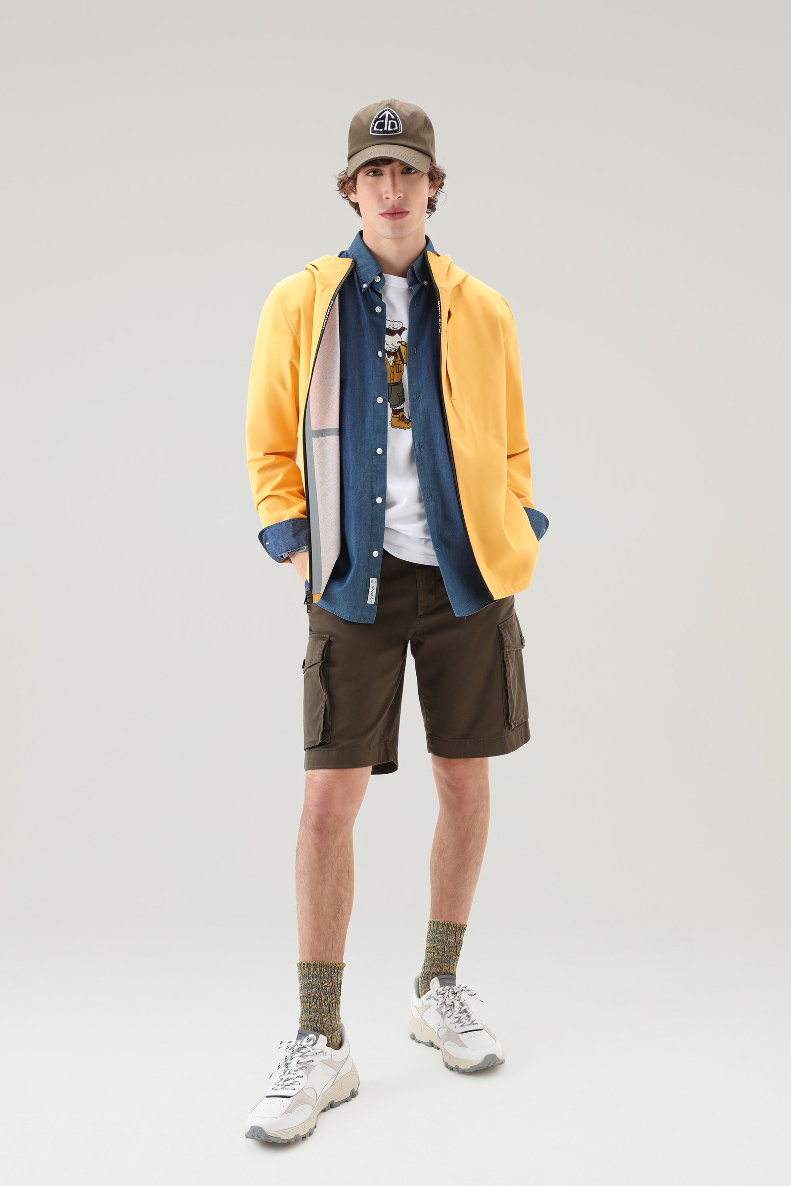Wasserdichte Pacific Kapuzenjacke gelb photo 2 | Woolrich