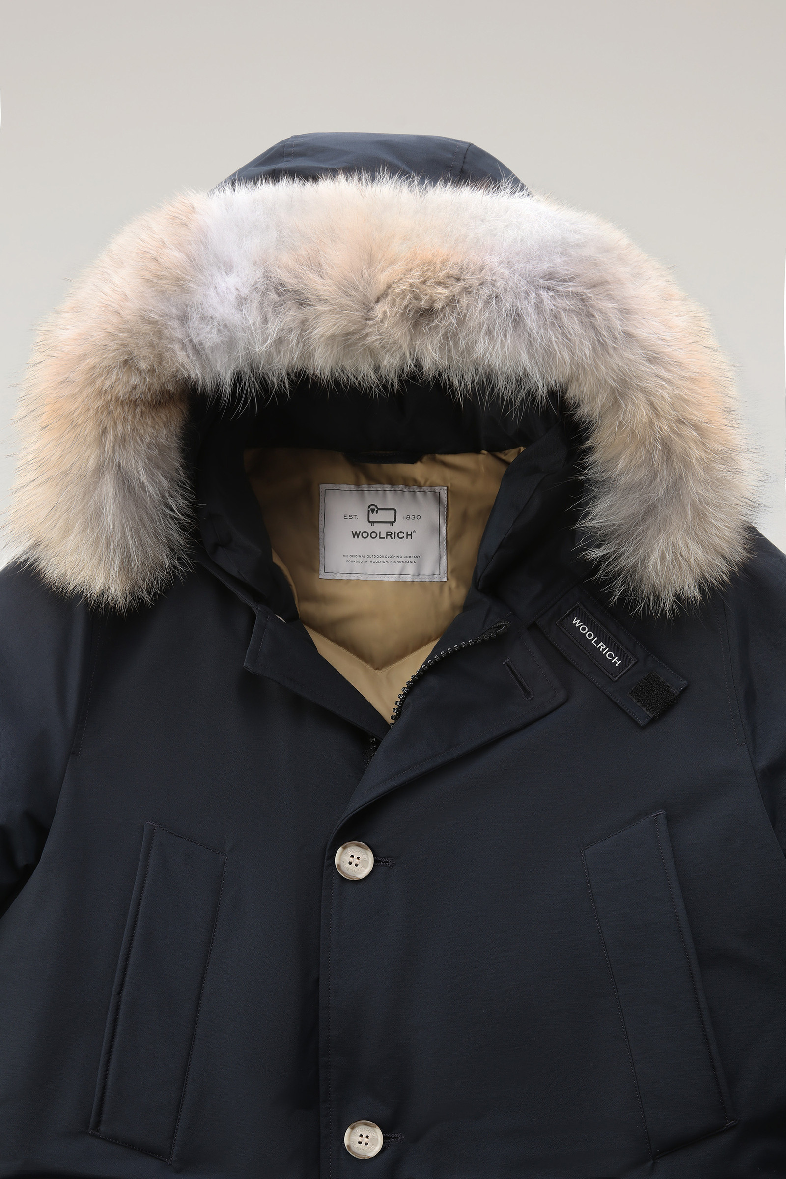 Feje forhold Døds kæbe Arctic Anorak in Ramar Cloth with Detachable Fur Blue | Woolrich USA