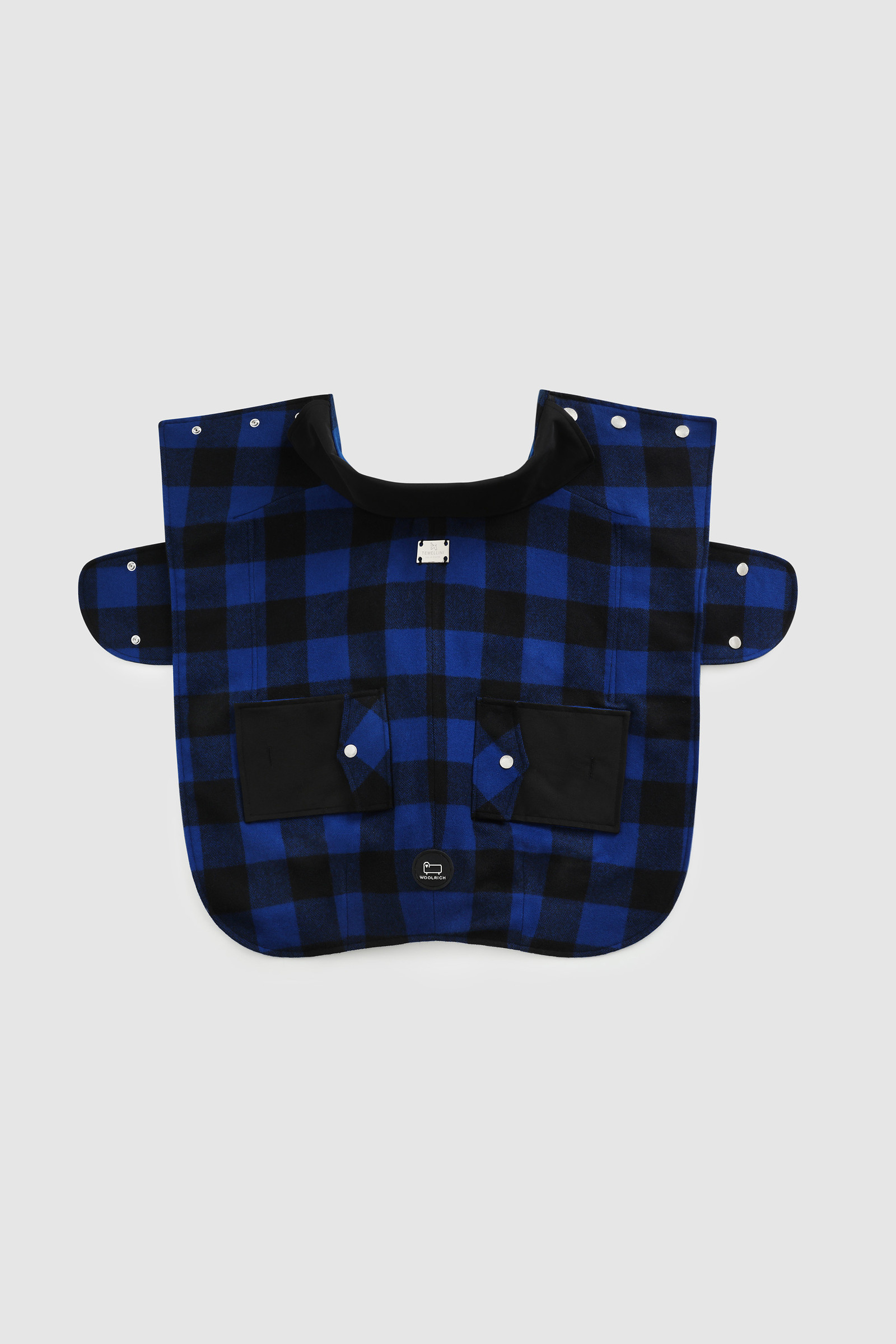 Temellini / Woolrich Overshirt Buffalo-Karomuster für großen Hund blau photo 4 | Woolrich