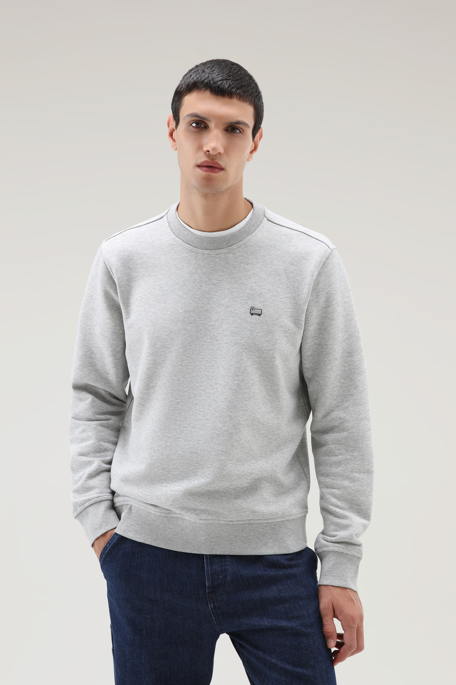 Light Classic Crewneck Sweatshirt Grey | Woolrich