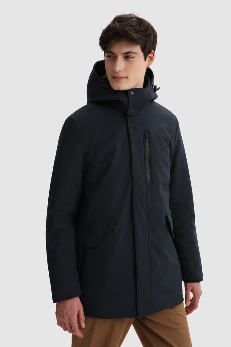 Giacca Barrow Mac in soft shell con cappuccio removibile