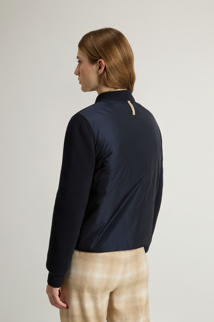 Nylon Hybrid Bomber Blue photo 3 | Woolrich