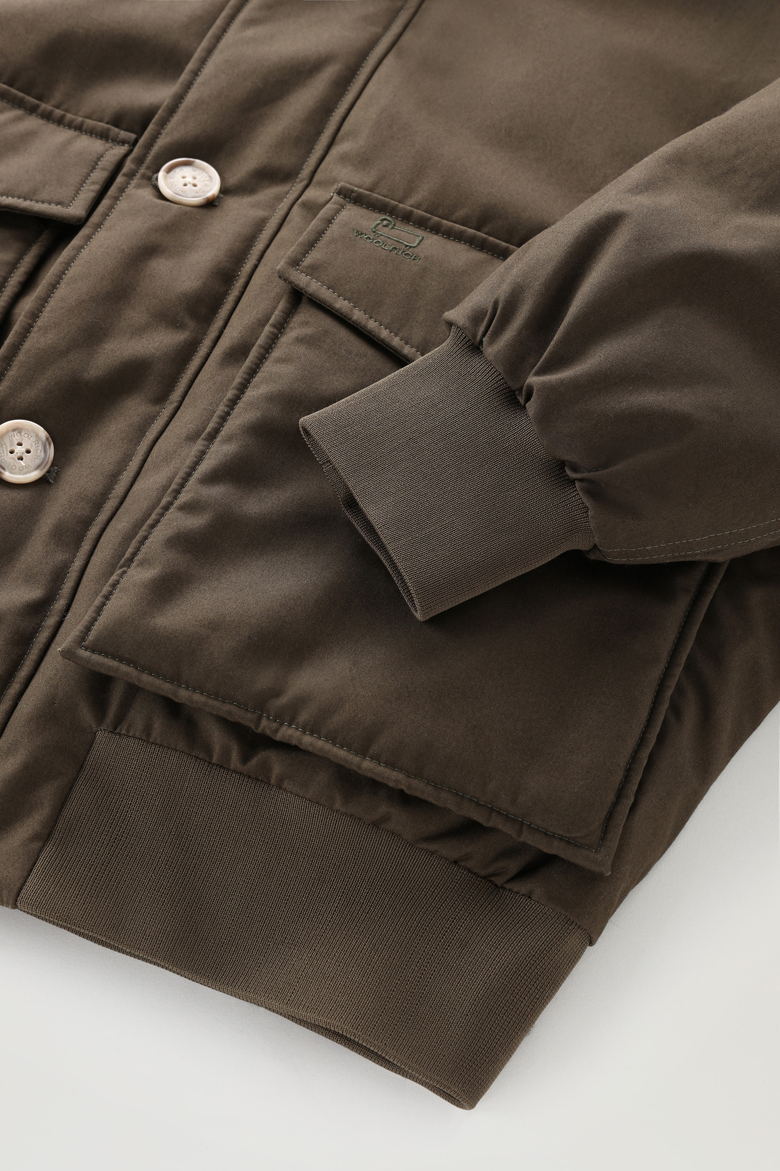 Byrd Down Short Hooded Jacket Green photo 7 | Woolrich